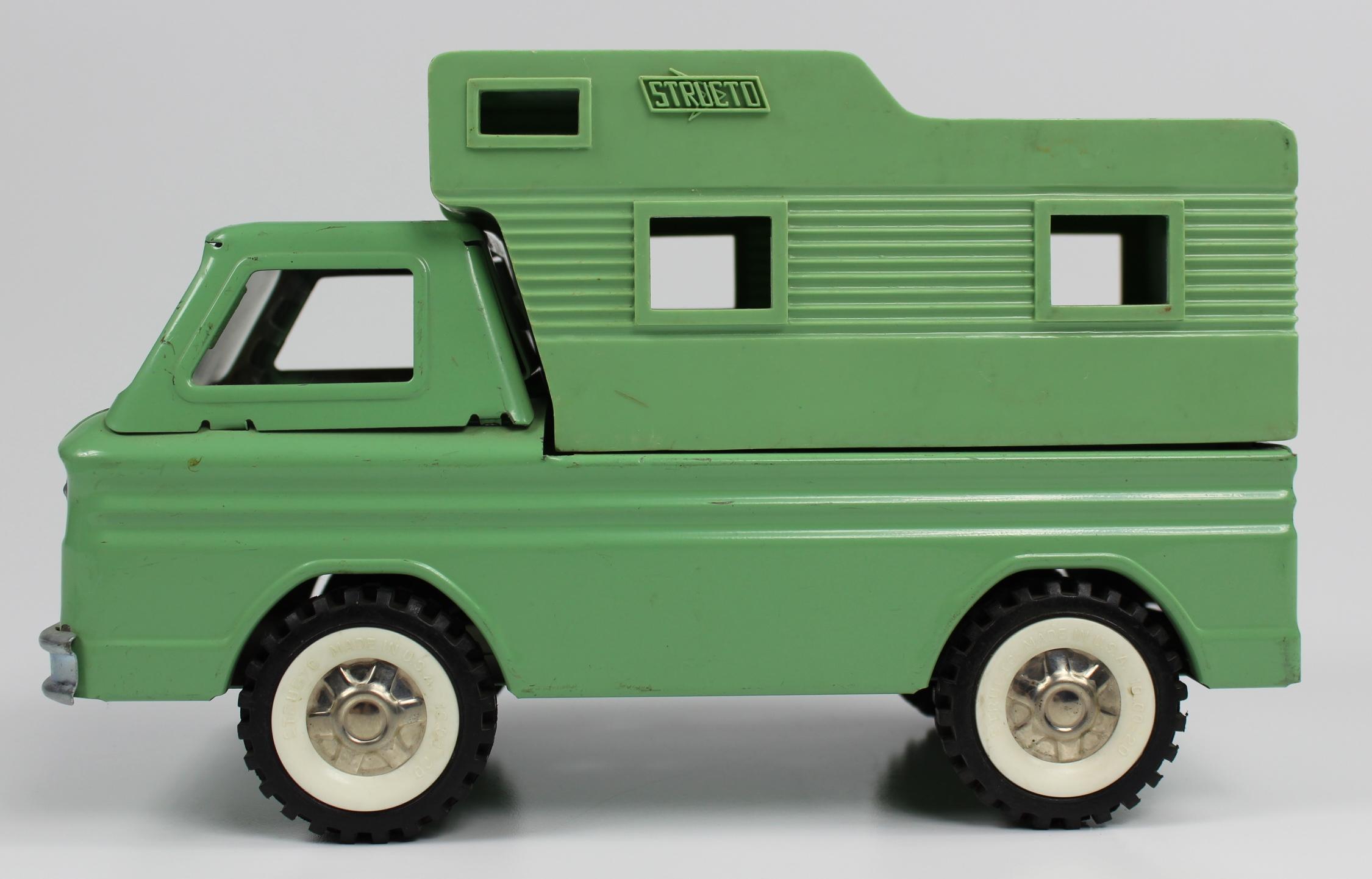 VINTAGE STRUCTO PICKUP TRUCK WITH CAMPER TOP