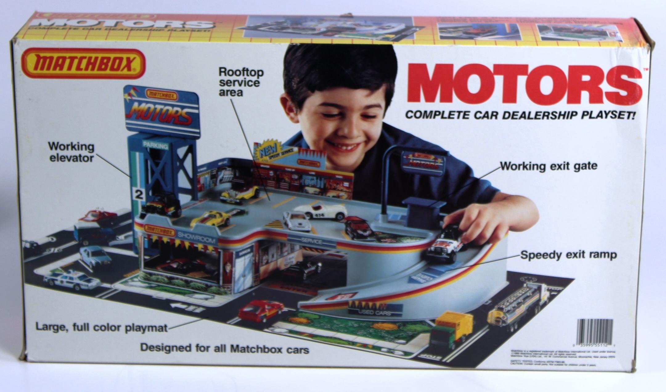 NEW, IN THE BOX: MATCHBOX MOTORS COMPLETE CAR DEALERSHIP PLAYSET