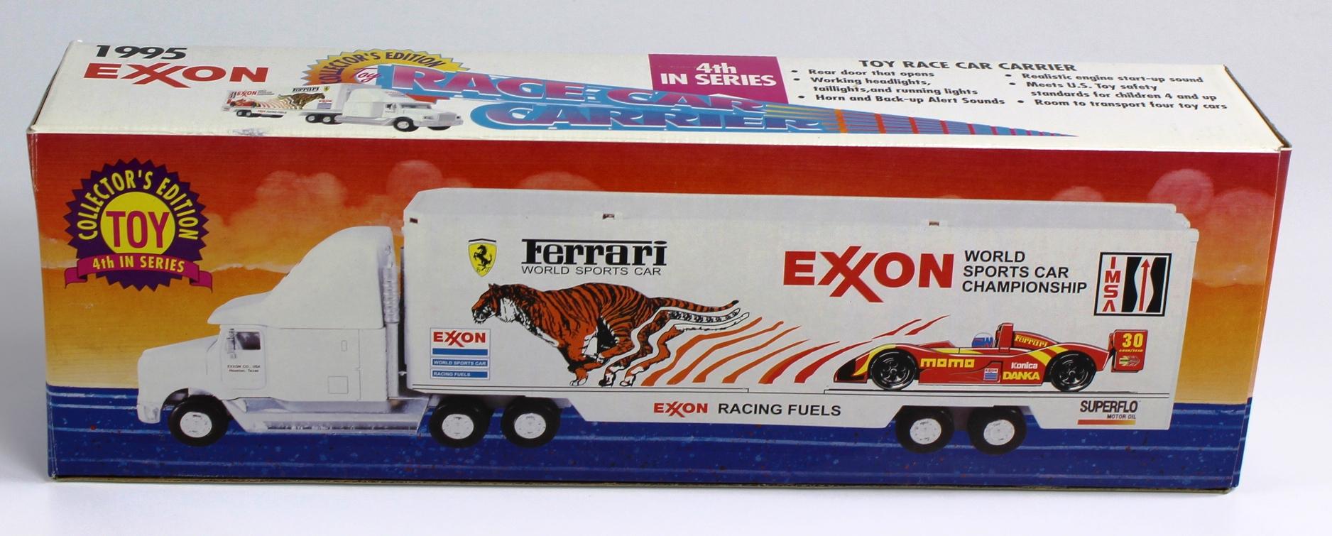 NEW, IN THE BOX: EXXON RACING FERRARI TRANSPORT TRUCK