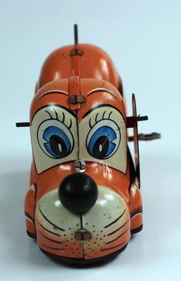 VINTAGE MARX TRICKY TOMMY TIN MECHANICAL WINDUP DOG