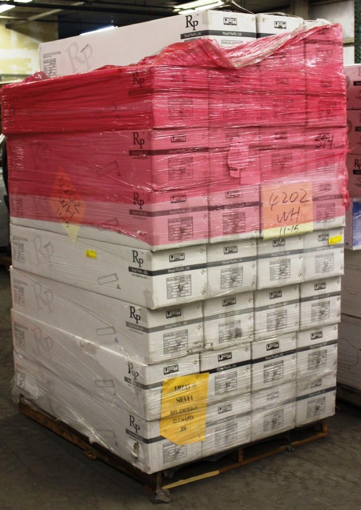 PALLET OF 31 BOXES OF ROYAL PACIFIC LTD. LIGHTING FIXTURES / HARDWARE