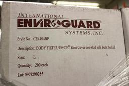 PALLET OF 43 BOXES INTERNATIONAL ENVIROGUARD BOOT COVERS