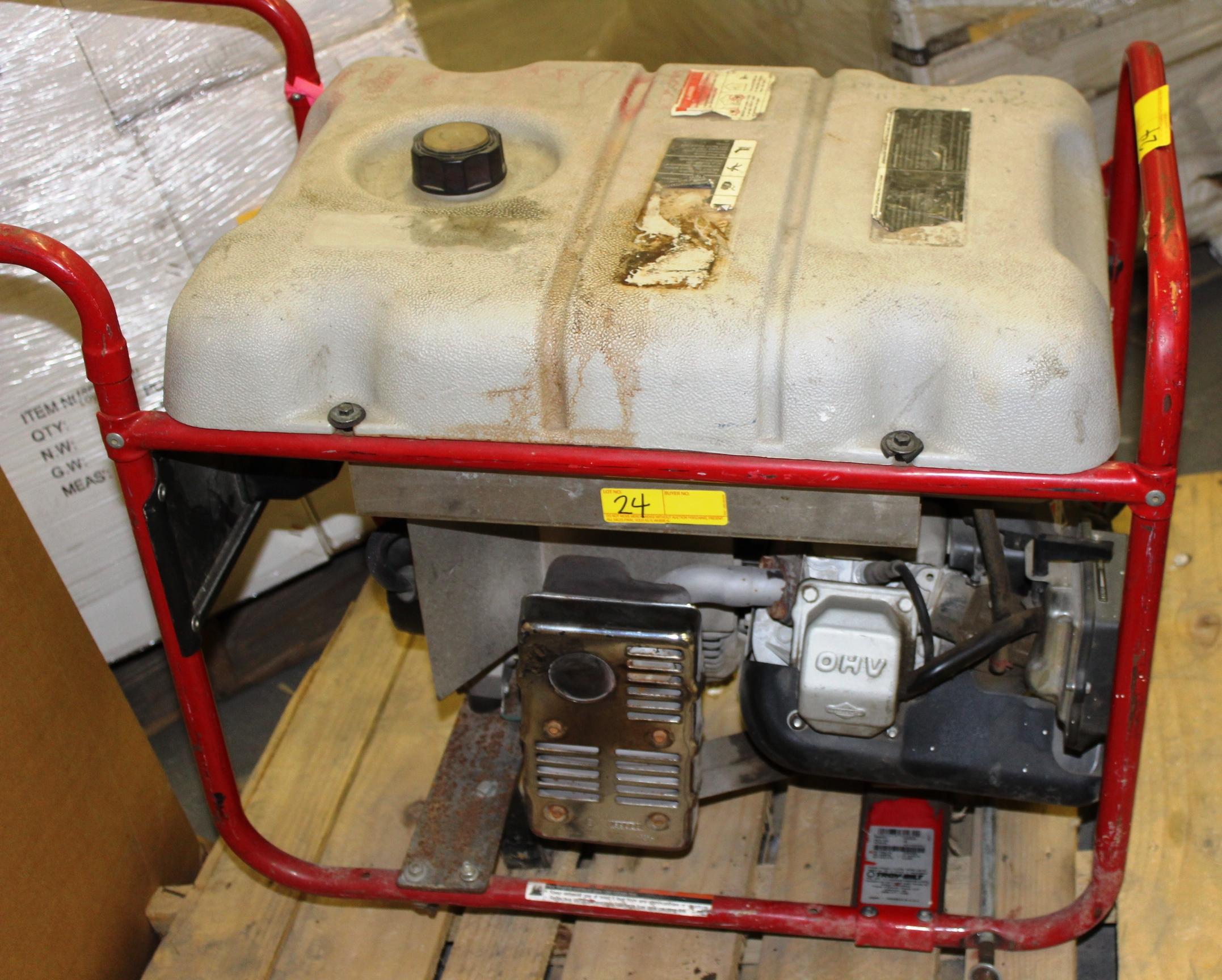 TROY-BILT GENERATOR 6200W SINGLE PHASE 3600RPM