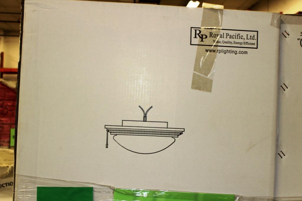 PALLET OF 18 BOXES OF ROYAL PACIFIC LTD. LIGHTING HARDWARE