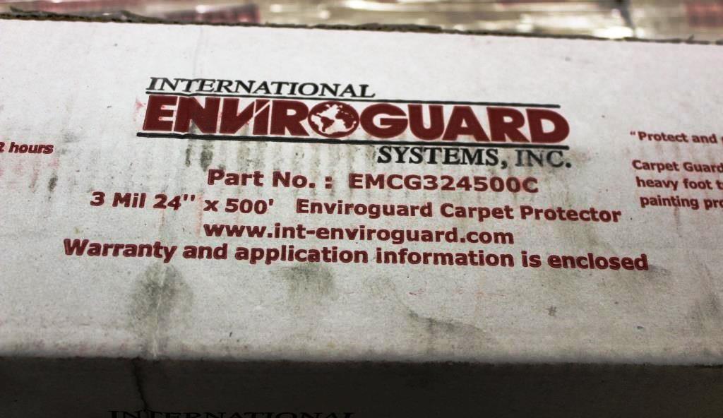 PALLET OF 36 ROLLS ENVIROGUARD CARPET PROTECTOR