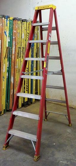 LOUISVILLE 8FT RED FIBERGLASS LADDER