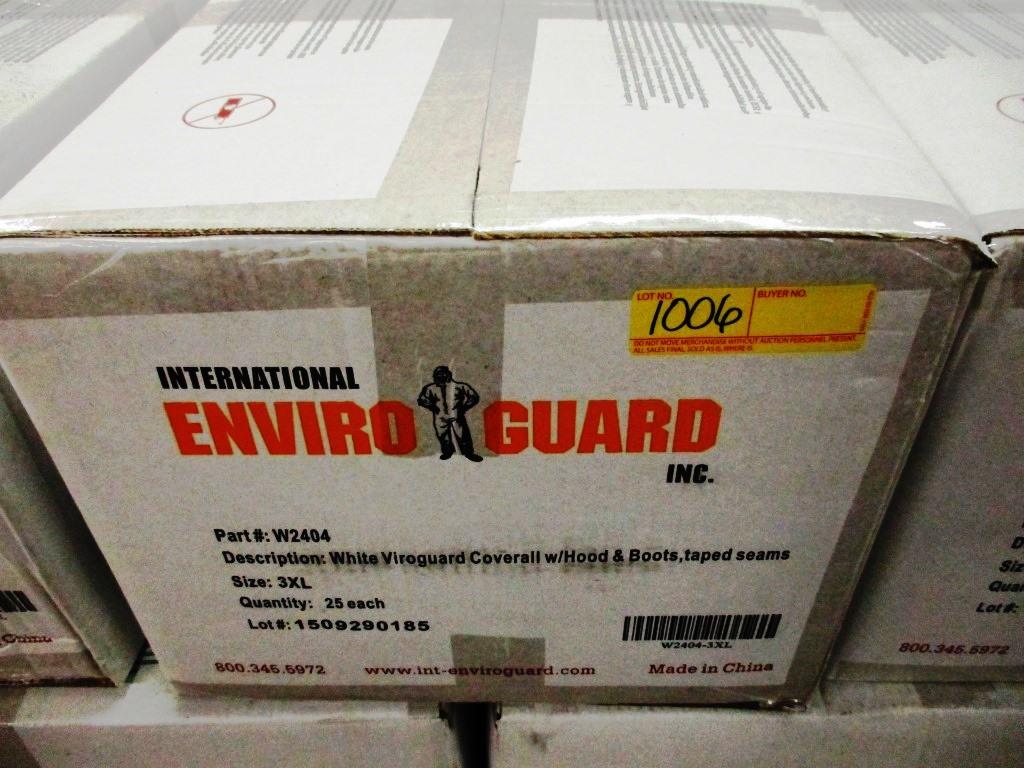 PALLET OF 15 BOXES OF ENVIROGUARD COVERALLS 3XL - 25 PER BOX W2404