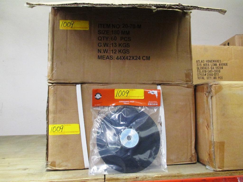 LOT OF 240 NEW GRINDING PADS, PN: 20-70-M 180mm GRINDING PADS - 4 BOXES OF 60 EACH