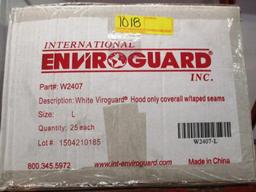 2 BOXES OF ENVIROGUARD COVERALLS - L - 25 PER BOX W2407