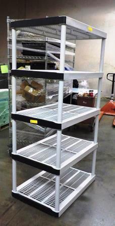 HEAVY DUTY PLASTIC VENTED SHELF UNIT