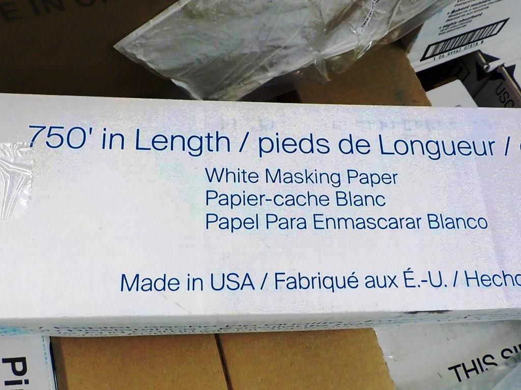 6 BOXES OF PPG PLUS QUALITY WHITE MASKING PAPER - EXCELLENT BLEED-THROUGH RESISTANCE