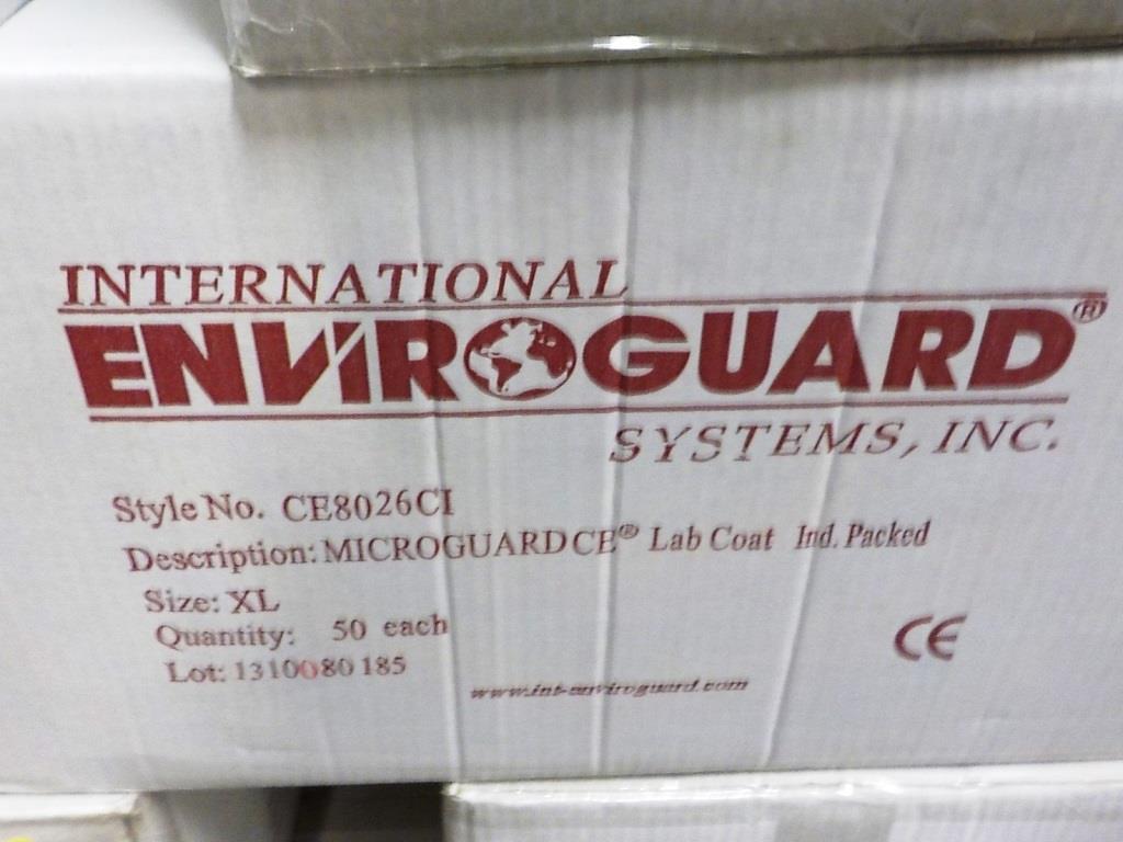 PALLET OF 31 BOXES OF ENVIROGUARD XL LAB COATS