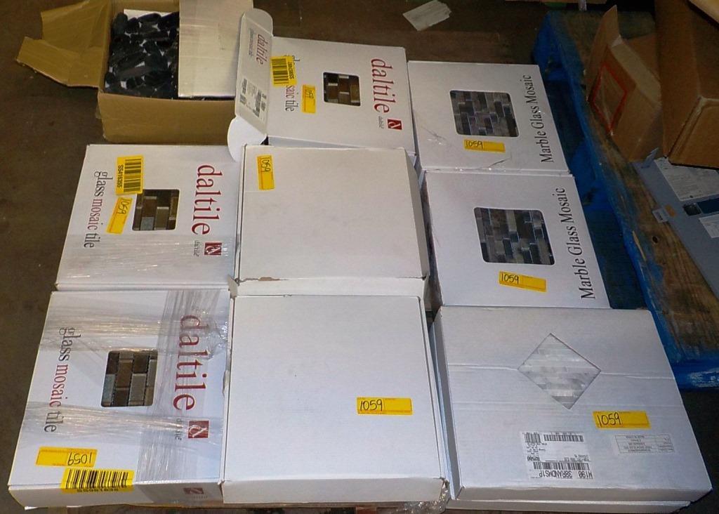 PALLET OF 12 BOXES OF DALTILE MOSAIC TILES