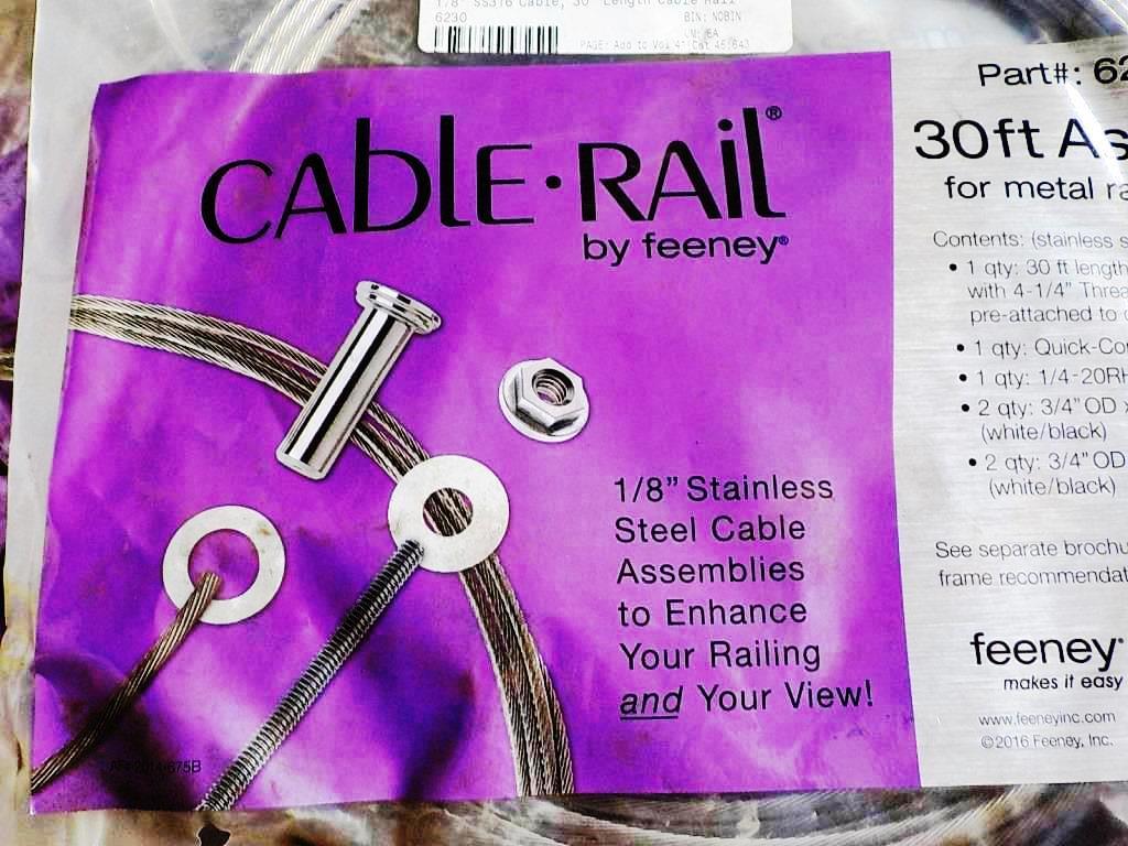 LOT OF CABLE RAIL BY feeney