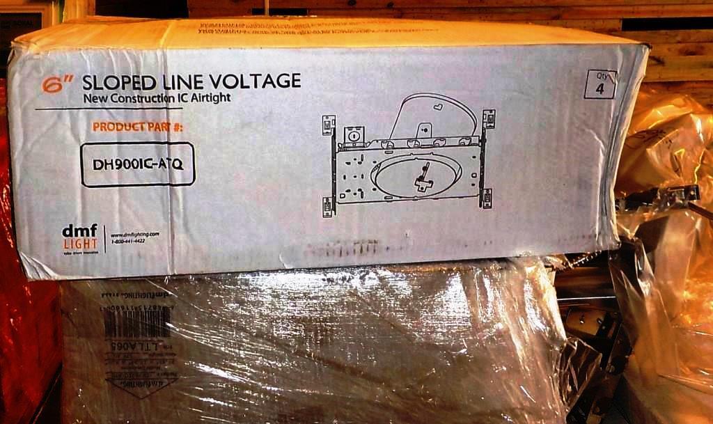 PALLET OF dmf LIGHT NEW CONSTRUCTION IC AIRTIGHT FIXTURES