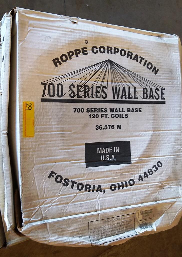 4 NEW BOXES OF ROPPE WALL BASE
