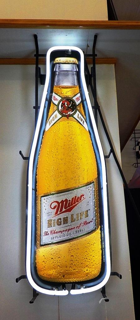 MILLER HIGH LIFE NEON BEER BOTTLE SIGN