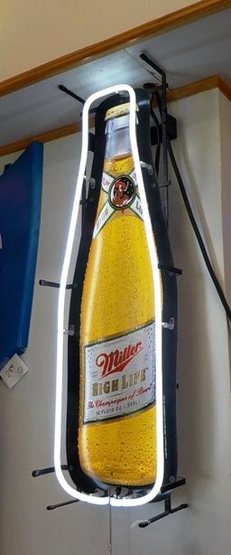 MILLER HIGH LIFE NEON BEER BOTTLE SIGN