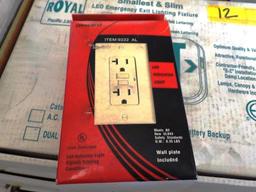 LOT OF 109 NEW ROYAL PACIFIC GROUNDING DUPLEX RECEPTACLES