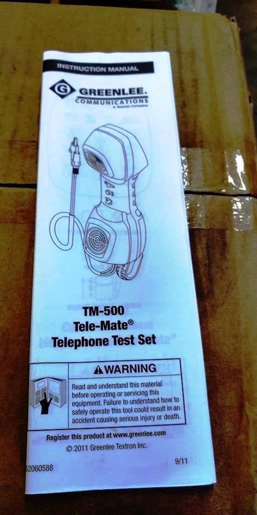 NEW GREENLEE COMMUNICATIONS TM-500T TELEPHONE TEST SET