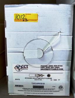 2 BOXES NEW CCT PLENUM CABLE - 1000 FT PER BOX