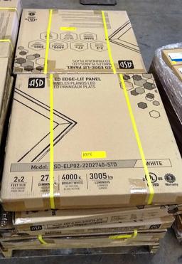 1/2 PALLET OF 10 NEW ASD EDGE-LIT LED PANELS