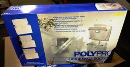 LOT OF 6 NEW POLYPRO LARGE WALL POCKETS - SET OF 3