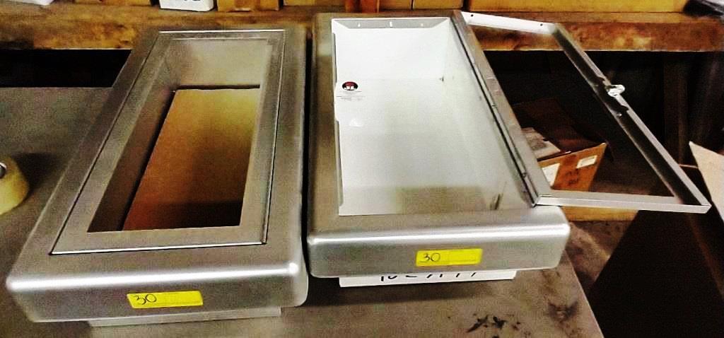 2 x JL INDUSTRIES ALUMINUM FIRE EXTINGUISHER CABINETS