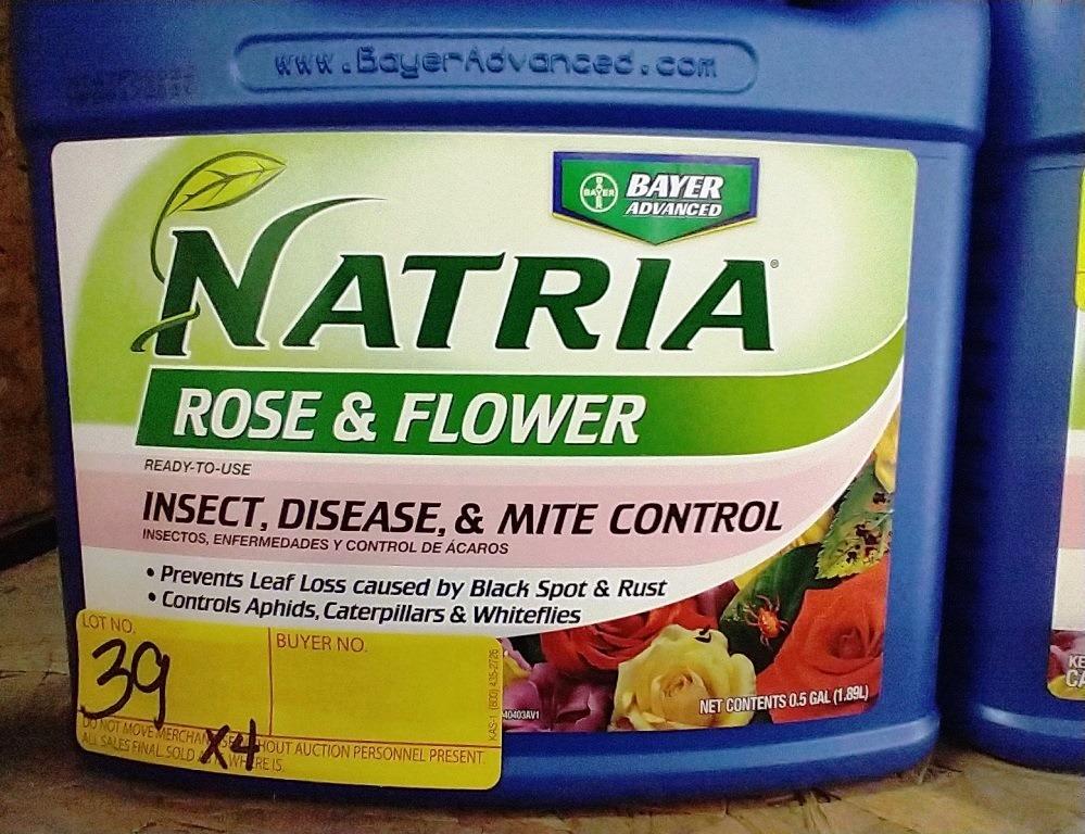 4 NEW BOTTLES OF BAYER NATRIA ROSE & FLOWER TREATMENT