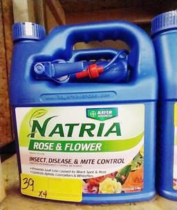 4 NEW BOTTLES OF BAYER NATRIA ROSE & FLOWER TREATMENT