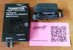 5 NEW TRANSITION NETWORKS E-100BTX-FX-05 CONVERTERS