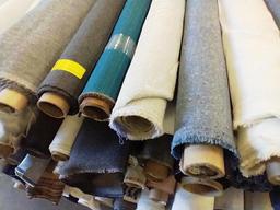 APPROX. 125 PARTIAL ROLLS OF UPHOLSTERY FABRIC