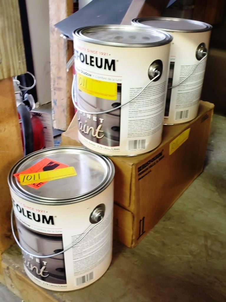 5 x 1 GALLON CANS RUST-OLEUM CABINET PAINT - MOON SHADOW