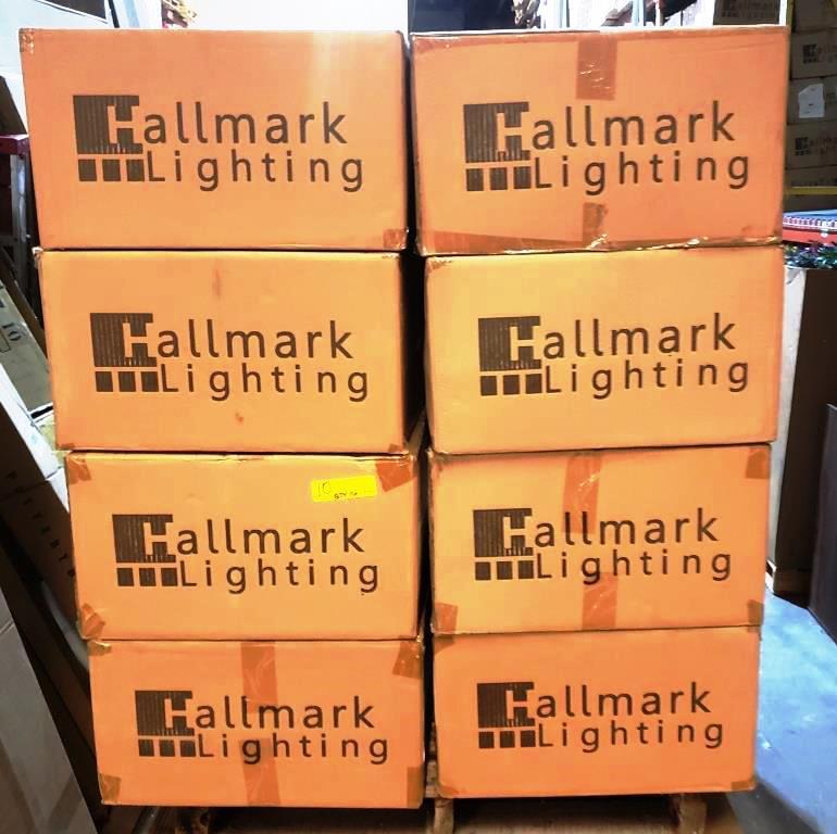 PALLET OF 16 NEW HALLMARK LIGHT FIXTURES