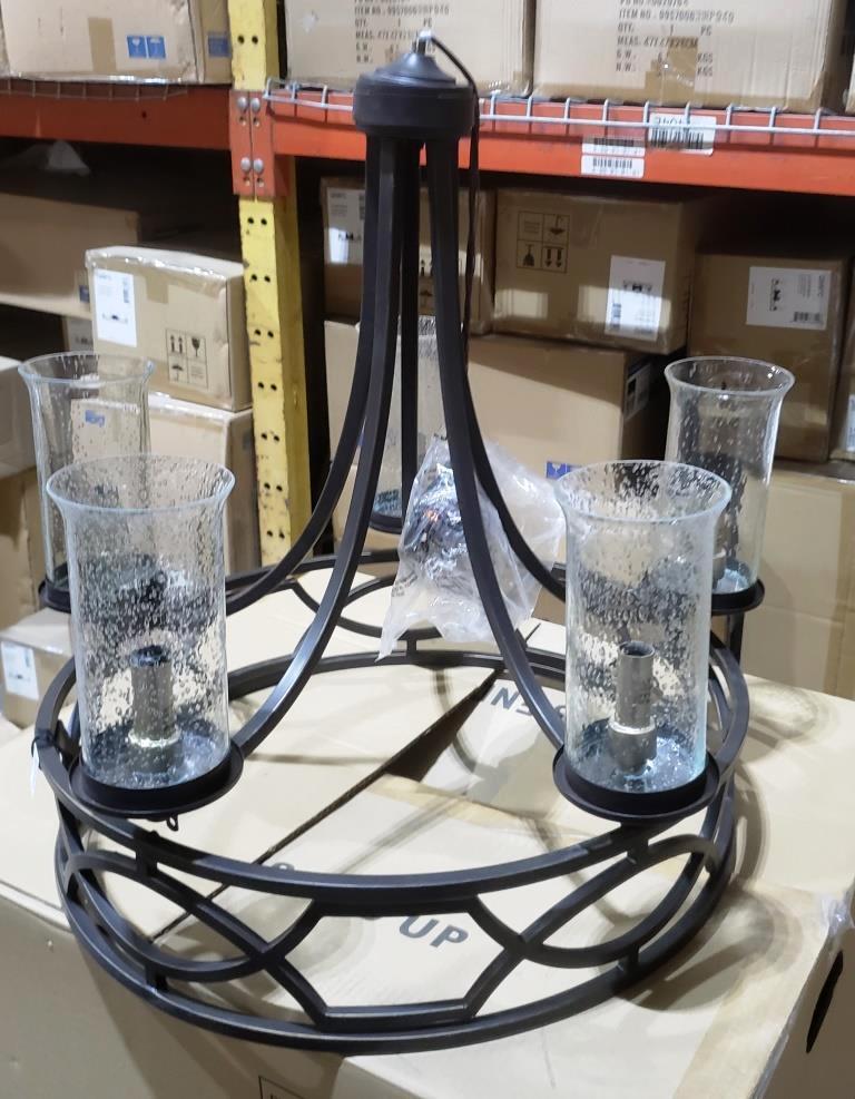 LOT OF 4 NEW, IN THE BOXES: Q5067A 5-LIGHTS CHANDELIERS