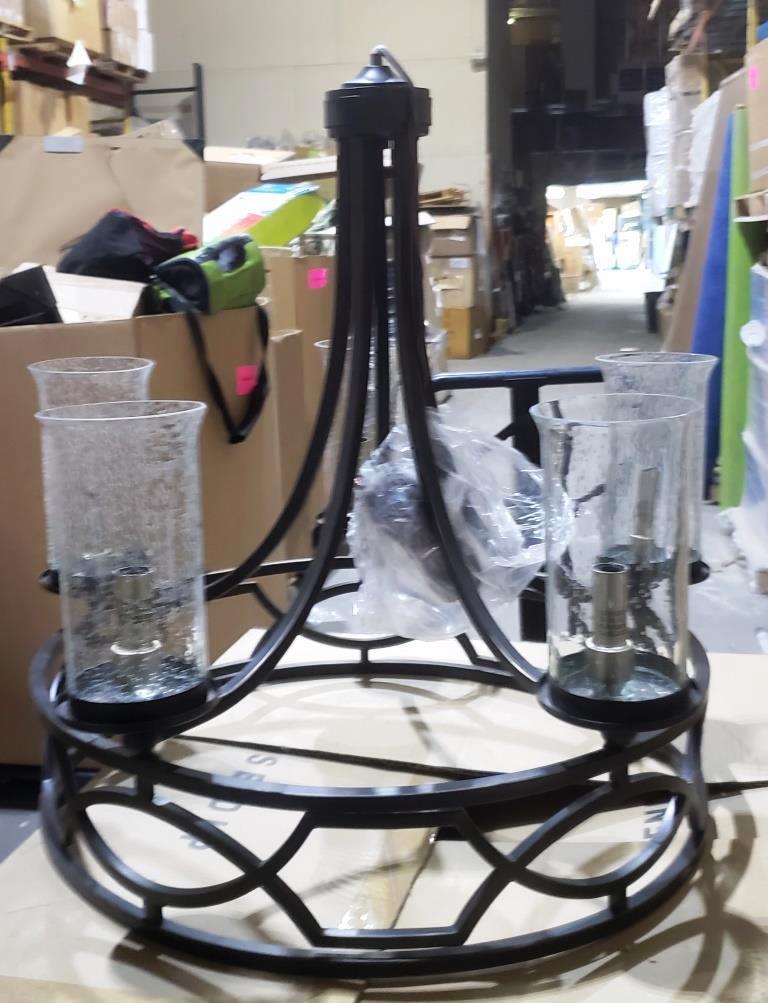 LOT OF 4 NEW, IN THE BOXES: Q5067A 5-LIGHTS CHANDELIERS