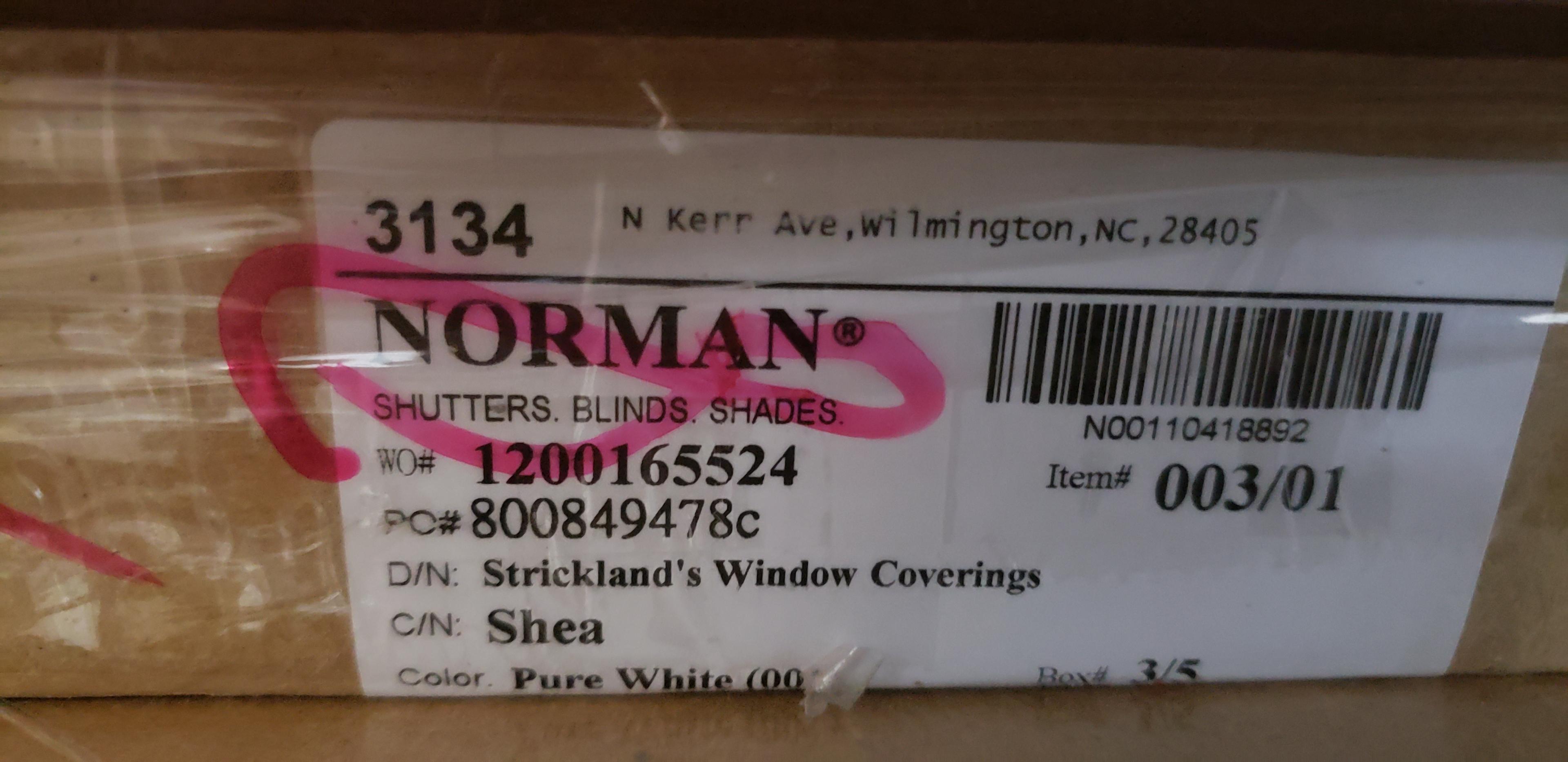 LOT OF APPROX. 20 BOXES OF NORMAN SHUTTERS AND TRIM