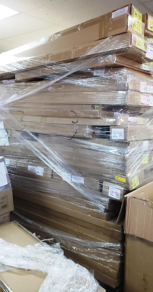 PALLET OF APPROX. 54 BOXES OF NEW NORMAN CUSTOM SHUTTERS & BLINDS