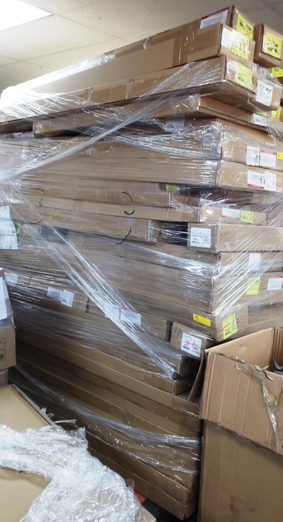 PALLET OF APPROX. 54 BOXES OF NEW NORMAN CUSTOM SHUTTERS & BLINDS