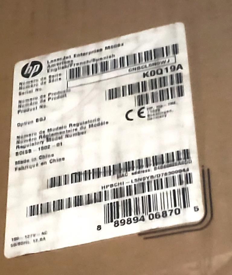 HP ENTERPRISE LASER PRINTER, LOOKS NEW IN THE BOX