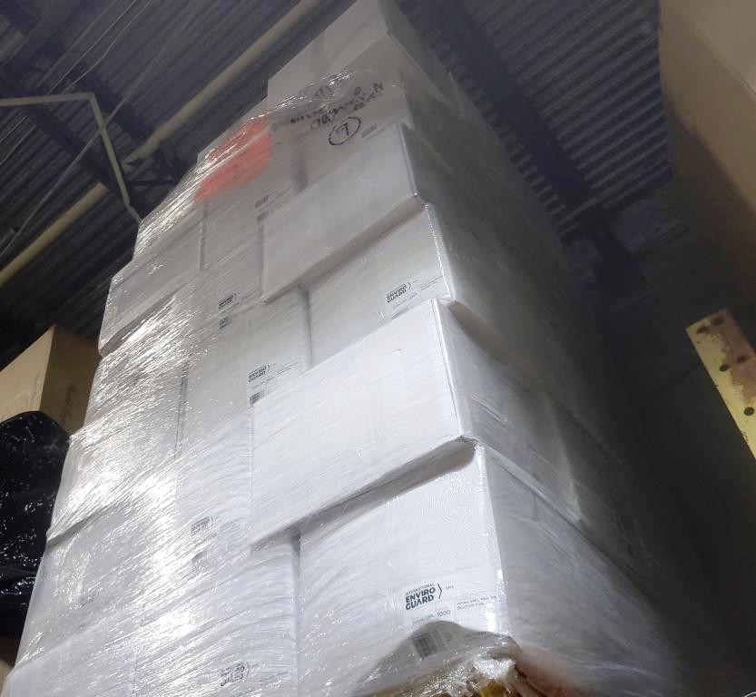 PALLET OF 54 BOXES OF ENVIROGUARD PLEATED CAPS