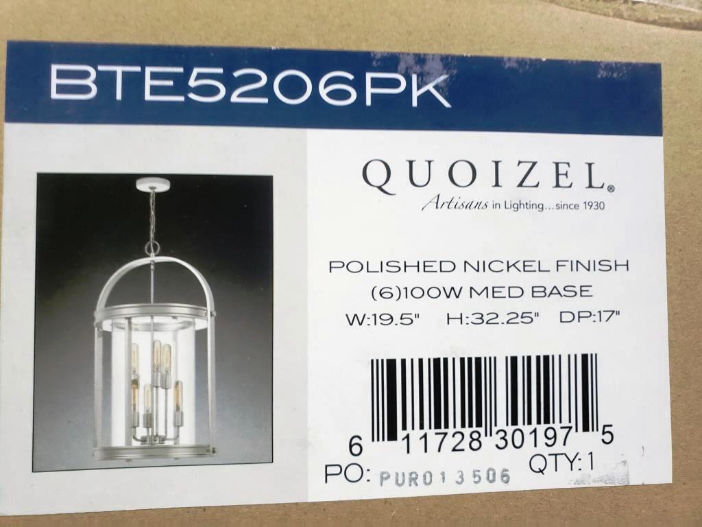 LOT OF 15 NEW BTE5206PK POLISHED NICKEL LIGHT FIXTURES