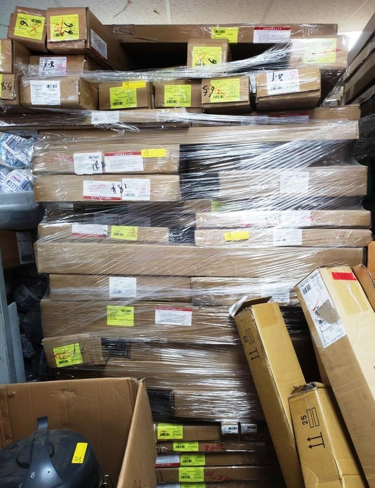 PALLET OF APPROX. 54 BOXES OF NEW NORMAN CUSTOM SHUTTERS & BLINDS