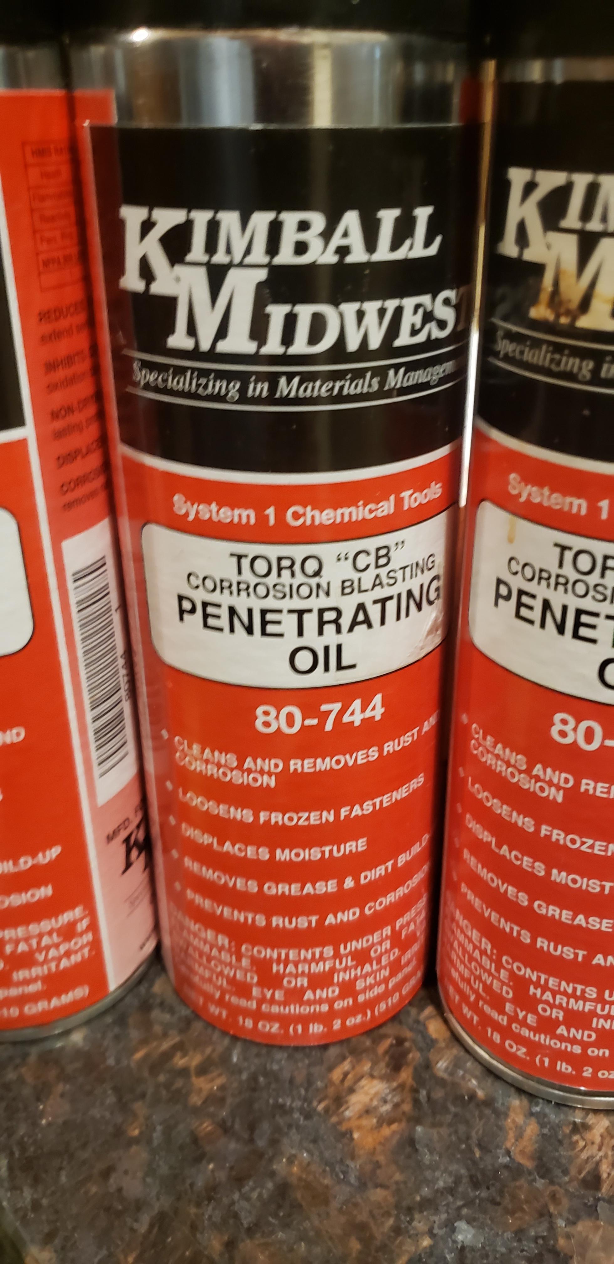 7 CANS KIMBALL MIDWEST TORQ "CB" PENETRATING OIL 80-744