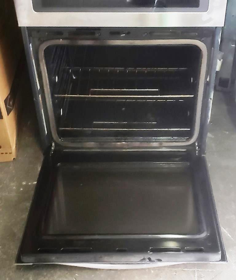 USED STAINLESS STEEL MICROWAVE & OVEN WALL UNIT