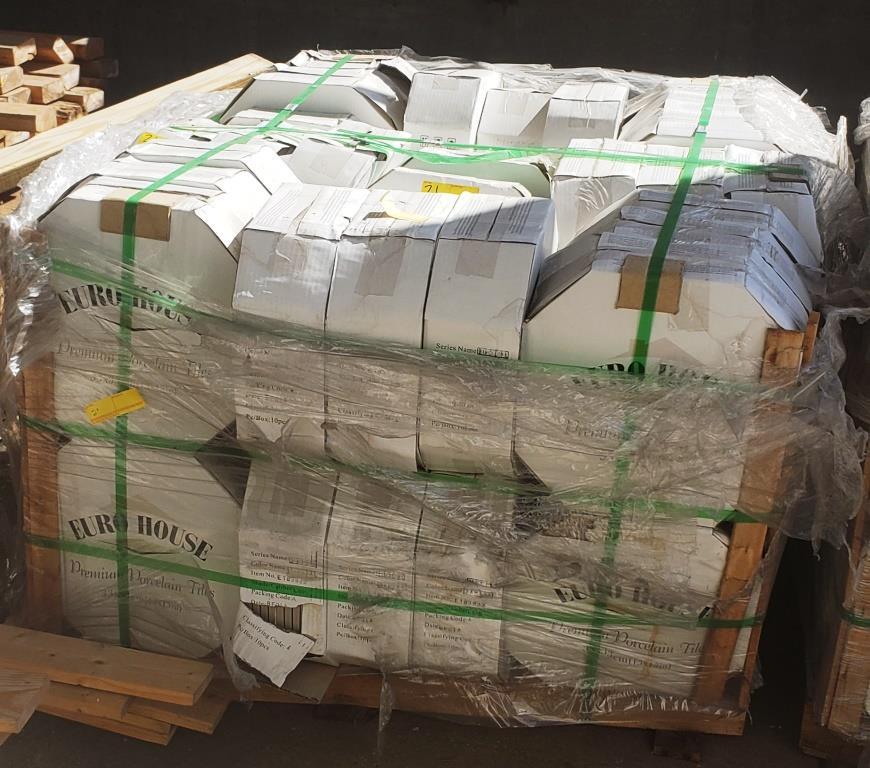 PALLET OF APPROX. 54 BOXES OF EURO HOUSE TILES