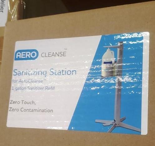 LOT OF 5 NEW AERO CLEANSE SANITIZING STATIONS