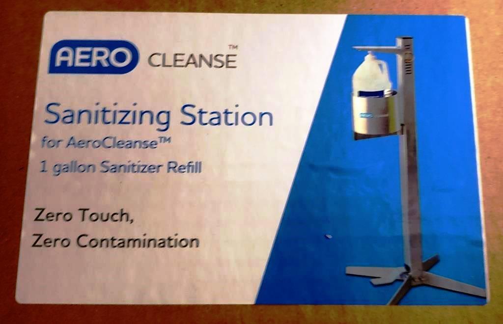 LOT OF 10 NEW AERO CLEANSE SANITIZING STATIONS