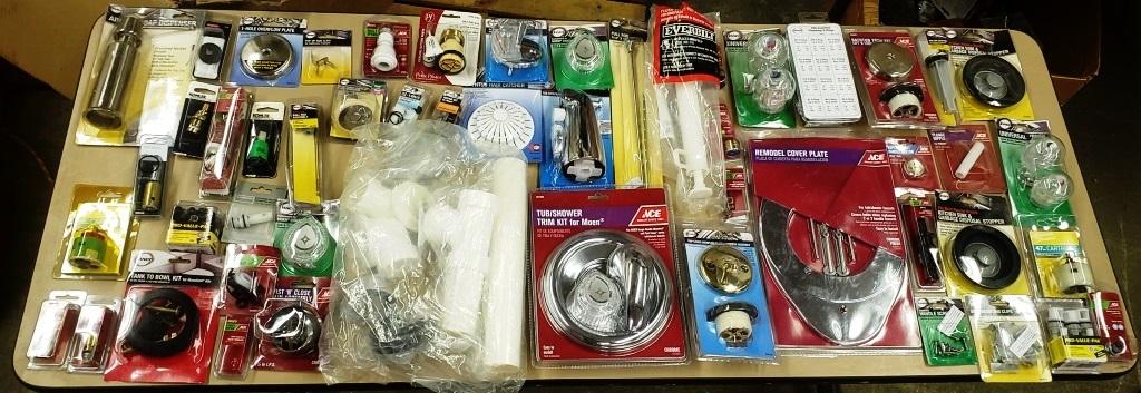 LOT OF APPROX. 200 PKGS NEW PLUMBING HARDWARE