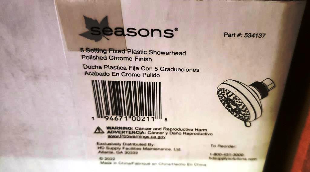 5 NEW SEASONS 5 SETTING SHOWERHEADS